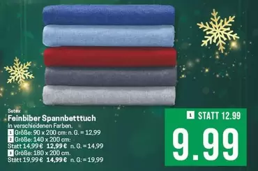 Feinbiber Spannbetttuch