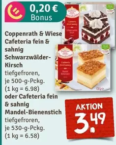 Cafeteria fein & sahnig Schwarzwälder-Kirsch oder Cafeteria fein & sahnig Mandel-Bienenstich