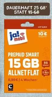 PREPAID SMART 15 GB ALLNET FLAT