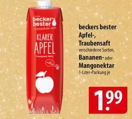 Apfel-, Traubensaft, Bananen- oder Mangonektar