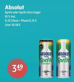 Absolut - Sprite Oder Sprite Zero Sugar 