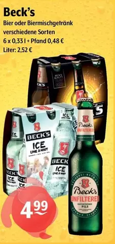 Becks - Bier Oder Biermischgetränk Verschiedene Sorten