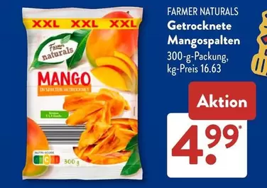 Getrocknete Mangospalten