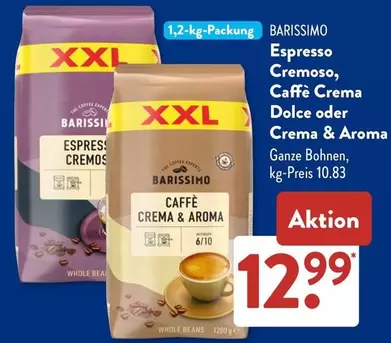 Espresso Cremoso, Caffè Crema Dolce oder Crema & Aroma