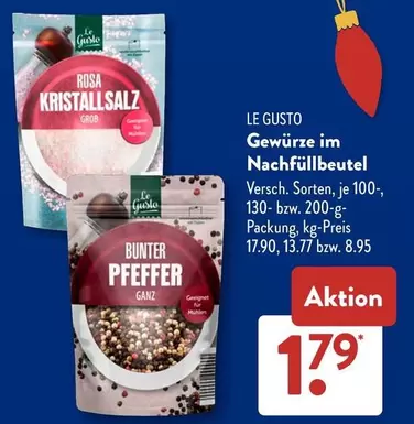 Gewürze im Nachfüllbeutel