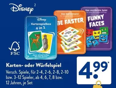 Disney - Karten- oder Würfelspiel