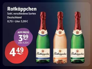 Rotkäppchen - Sekt, Verschiedene Sorten Deutschland