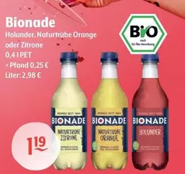 Bionade - Holunder, Naturtrübe Orange Oder Zitrone