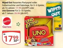 Mattel - Wiped Out Rasantes Partyspiel voller Geheimwörter und Sabotage, Uno Extreme