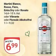Martini - Bianco, Rosso, Fiero, Extra Dry oder Rosato oder Vibrante oder Floreale Alkoholfrei