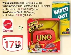 Mattel - Wiped Out Rasantes Partyspiel, Uno Extreme