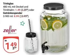 Trinkglas oder Getränkespender