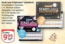 Stadt Land Vollpfosten®-Spielblock