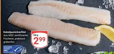 Kabeljaurückenfilet