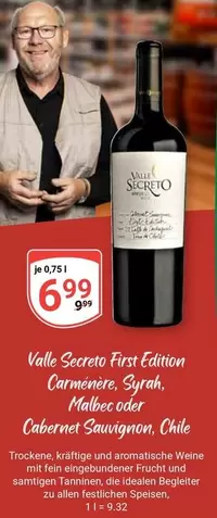 First Edition Carmenère, Syrah, Malbec oder Cabernet Sauvignon