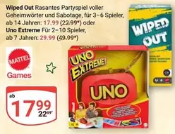 Mattel - Wiped Out oder Uno Extreme