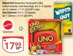 Mattel - Wiped Out Rasantes Partyspiel voller Geheimwörter und Sabotage, Uno Extreme
