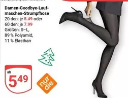 Damen-Goodbye-Laufmaschen-Strumpfhose