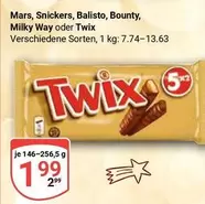 Mars - , Snickers, Balisto, Bounty, Milky Way oder Twix