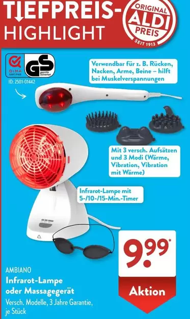 Infrarot-Lampe oder Massagegerät