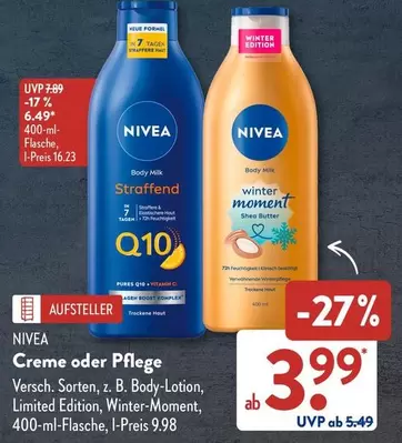 Nivea - Creme oder Pflege