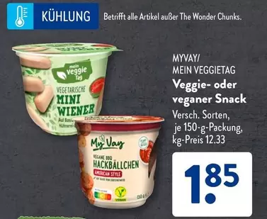 Veggie- oder veganer Snack