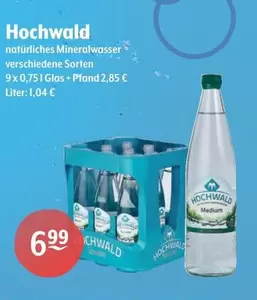 Hochwald - Natürliches Mineralwasser Verschiedene Sorten