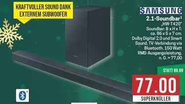 Samsung - 2.1-Soundbar HW-T420