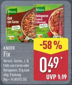 Knorr - Fix Chili con Carne oder Bolognese