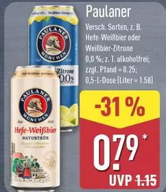 Paulaner - Hefe-Weißbier oder Weißbier-Zitrone