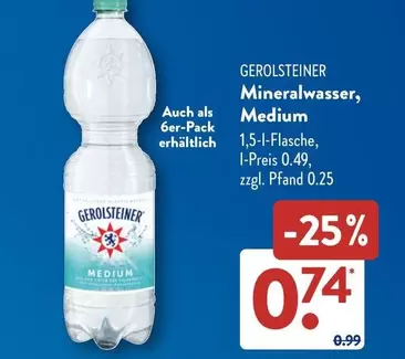 Gerolsteiner - Mineralwasser, Medium