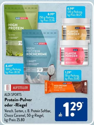 Protein-Pulver oder -Riegel