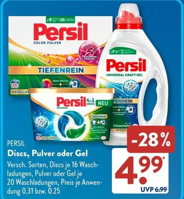 Discs, Pulver oder Gel