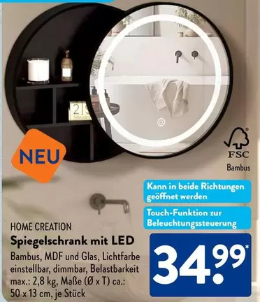Spiegelschrank mit LED