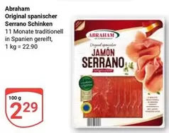 Original spanischer Serrano Schinken