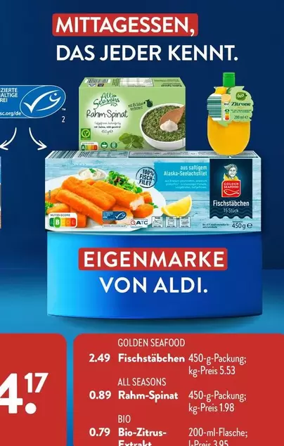 Bio - Fischstäbchen