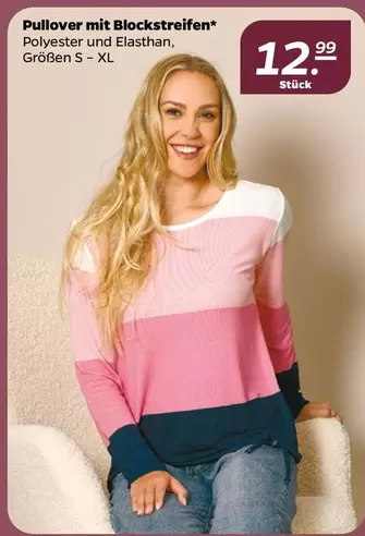 Pullover mit Blockstreifen