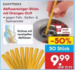 Abflussreiniger-Sticks mit Orangen-Duft