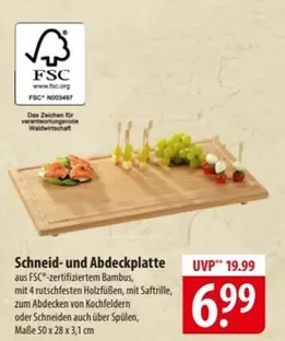 Schneid- und Abdeckplatte