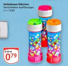 Seifenblasen-Röhrchen