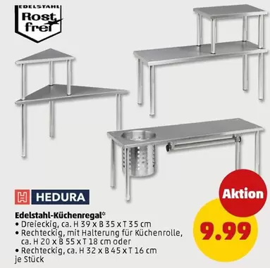 Edelstahl-Küchenregal