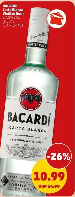 Bacardi - Carta Blanca Weilter Rum