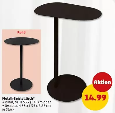 Metall-Beistelltisch