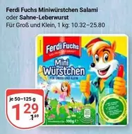 Fuchs - Miniwürstchen Salami oder Sahne-Leberwurst