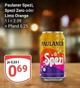 Paulaner - Spezi, Spezi Zero oder Limo Orange
