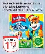 Fuchs - Miniwürstchen Salami oder Sahne-Leberwurst