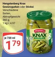 Gewürzgurken oder Sticksi