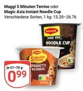 Maggi - 5 Minuten Terrine oder Magic Asia Instant Noodle Cup