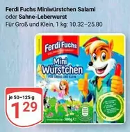 Fuchs - Miniwürstchen Salami oder Sahne-Leberwurst