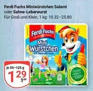 Fuchs - Miniwürstchen Salami oder Sahne-Leberwurst